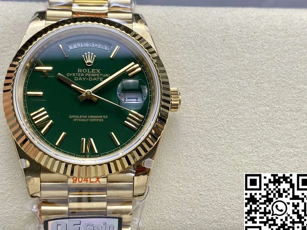 QF Dial Green Rolex Factory M228238-0061 Day Steel Tungsten v5 Date 0405